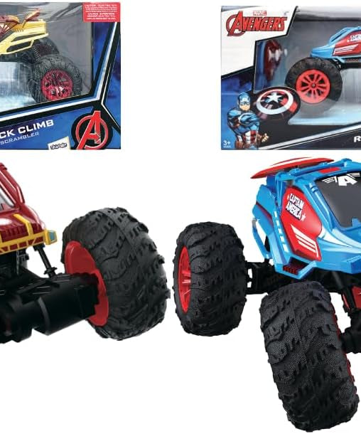 Marvel Captain America RC Monster Truck for Kids, All-Terrain Remote Control Car, 2.4GHz Off-Road Vehicle, Climbs Obstacles, High-Speed Speedster Toy for Boys & Girls, Age 3+