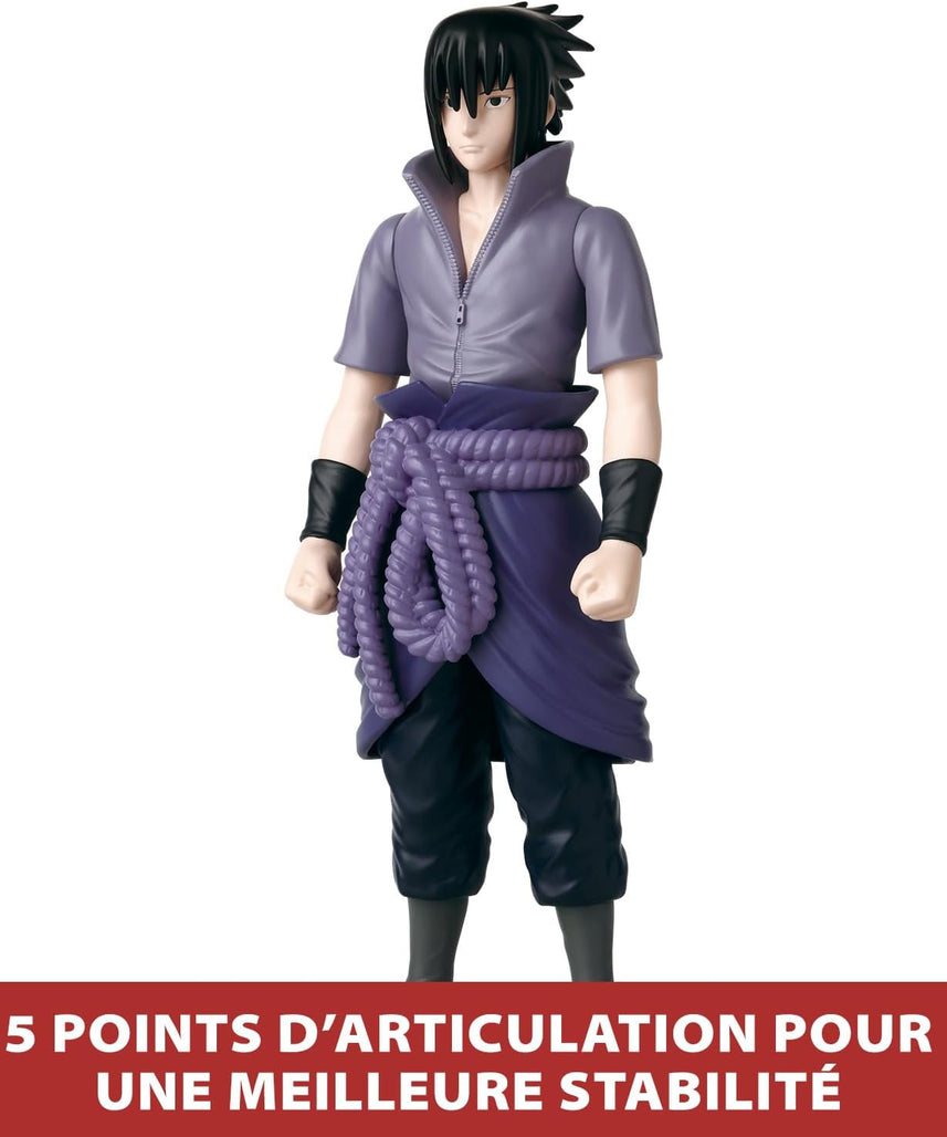 Bandai - Anime Heroes - Naruto Shippuden - Manga Figure Anime Heroes Mega 30 cm - Sasuke Uchiwa - Official Naruto Licence - Large Articulated Naruto Figure - Toy for Children from 4 Years - 38152