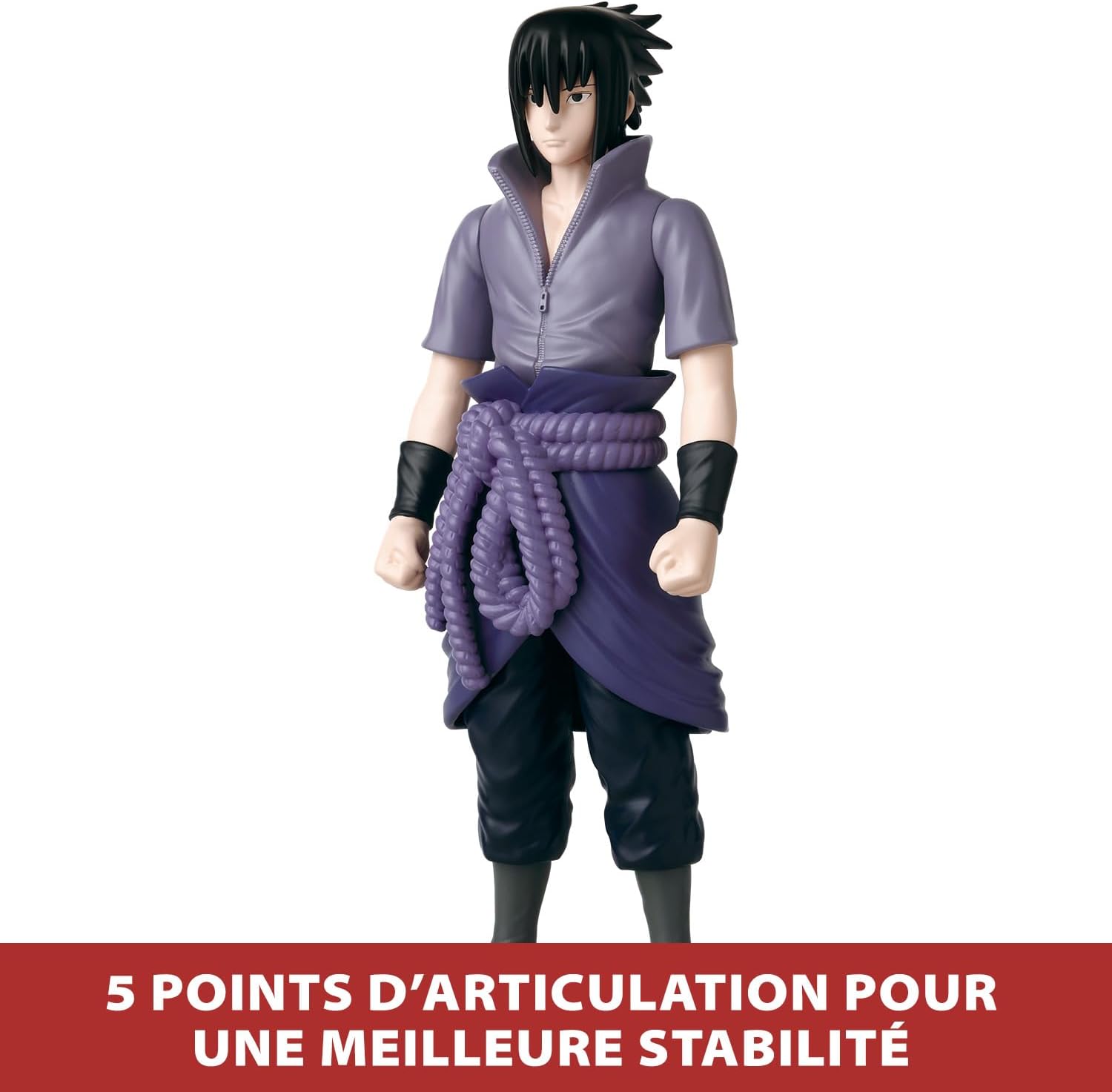 Bandai - Anime Heroes - Naruto Shippuden - Manga Figure Anime Heroes Mega 30 cm - Sasuke Uchiwa - Official Naruto Licence - Large Articulated Naruto Figure - Toy for Children from 4 Years - 38152