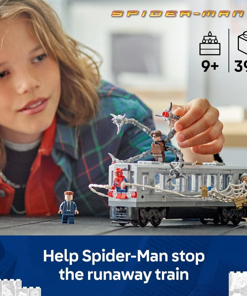 LEGO ǀ Marvel Spider-Man vs. Doc Ock Subway Train Scene - Play & Display Toy with 4 Minifigures - Collectible Super Hero Gift for 9+ Year Old Boys & Movie Fans - 76321