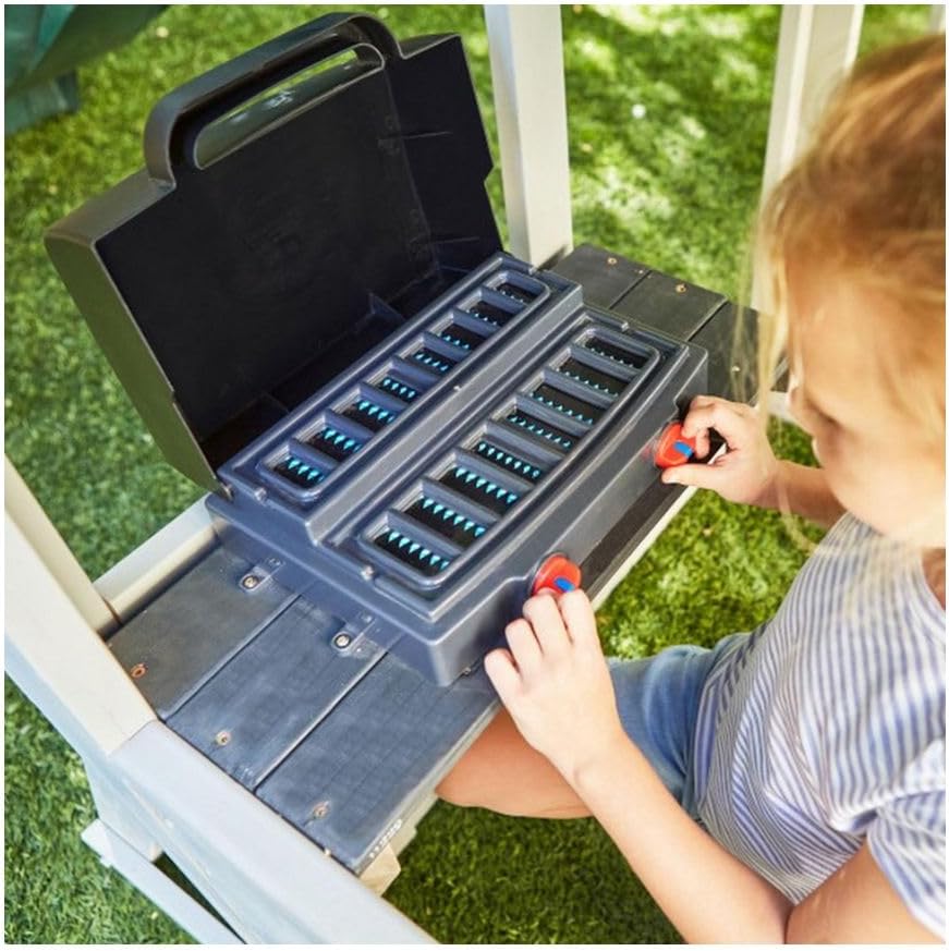 KidKraft Silver Sands Wooden Swing Set with Slides, Swings, Acrobar, Clubhouse and Picnic Table, Outdoor Playset for Kids Ages 3–10