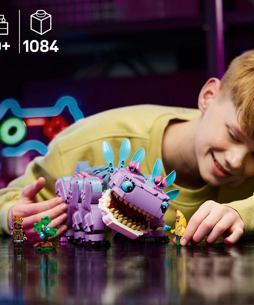 LEGO Fortnite Klombo Toy - Play & Display Dino Figure with Oro and Island Peely Minifigures - Gift for 10+ Year Old Boys, Girls & Gaming Fans - 77077
