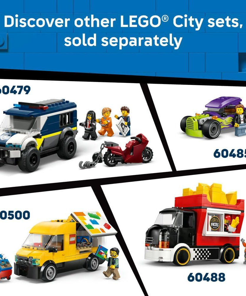 LEGO City EV Supercar Toy - Race Car Model Kit w/a Driver Minifigure - Fine Motor Skills Building Set - Small Birthday Gift Idea for 5+ Year Old Boys - 60486