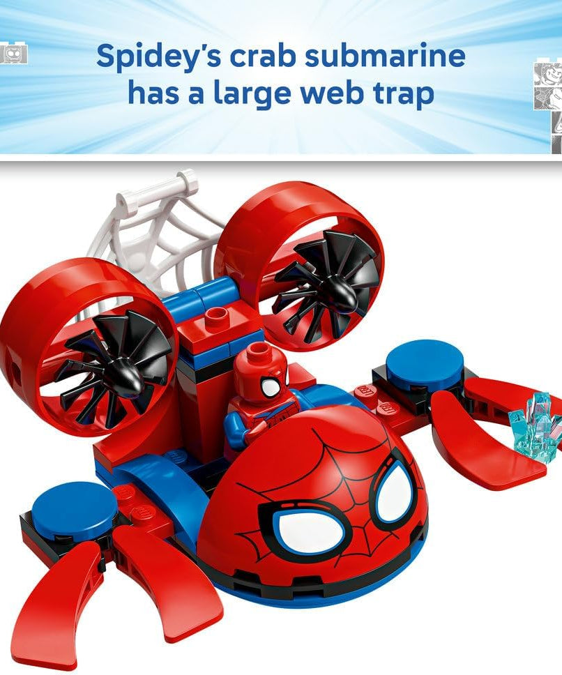 LEGO ǀ Marvel Spidey: Underwater Vehicles - SuperHero Toy w/ 3 Submarines & 3 Minifigures - Gift for 4+ Year Old Boys and Fans of the Spidey and his Amazing Friends Show - 11207