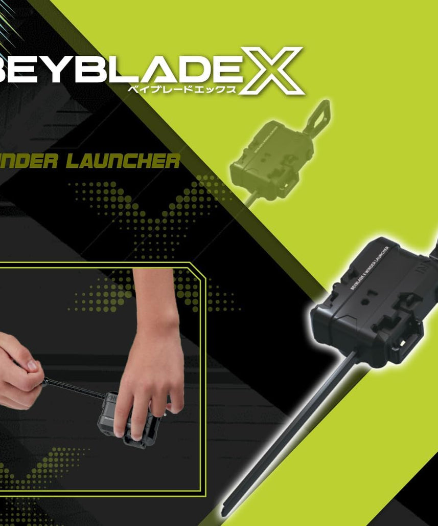 Takara Tomy Beyblade X Winder Launcher, Official Tournament-grade Right-spin Launchers, Easy Grip, Battle Top Toy, Bey Toy for 8+ Year Old Boys Girls, Authentic Die-cast Metal Parts, Powerful Attacks