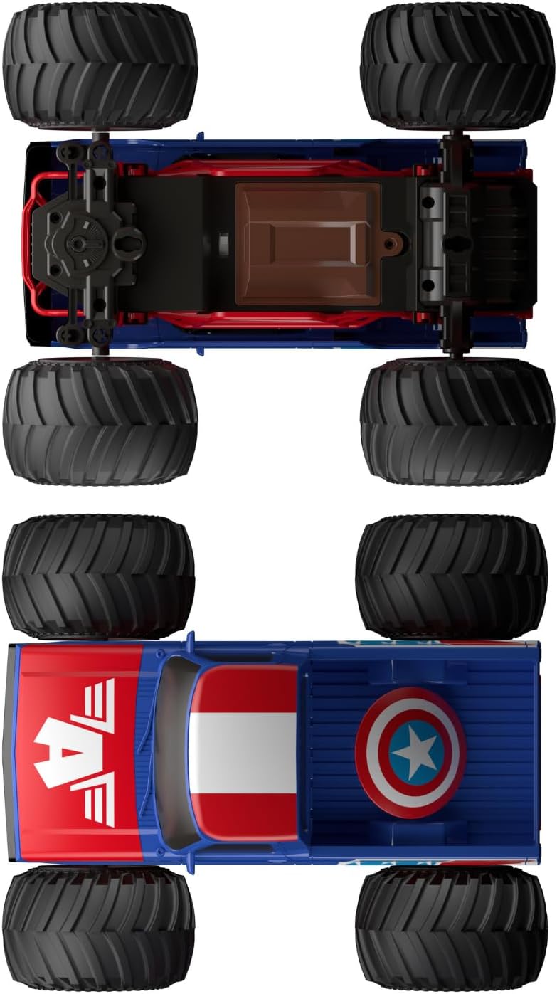 Marvel Captain America Remote Control Rock Raider - 2.4 GHz Full Function RC Crawler - All-Terrain Off-Road Truck for Kids - Official Marvel Avengers Toy