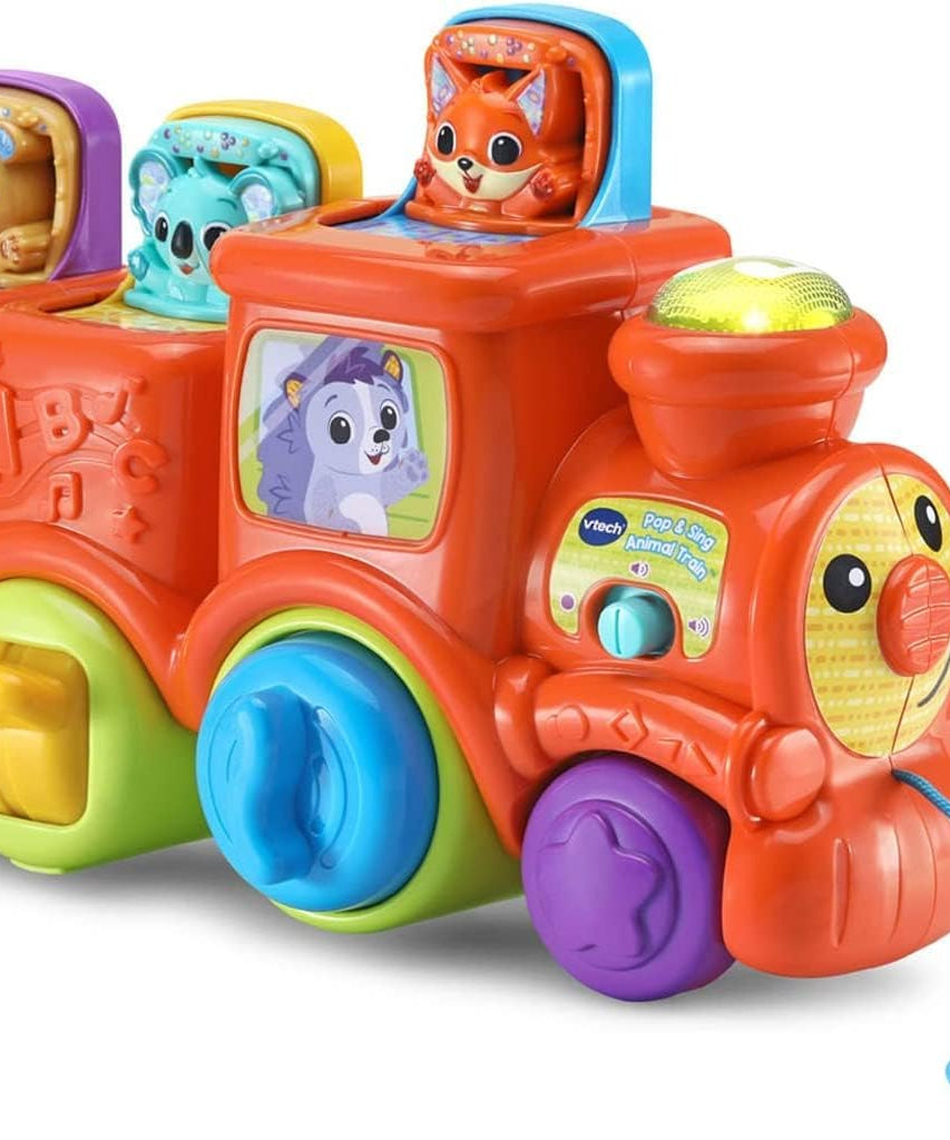 VTech - Pop and Sing Animal Train | Interactive & Developmental Toy with Sounds and Music | For Boys & Girls, Suitable for Ages 3 Months+