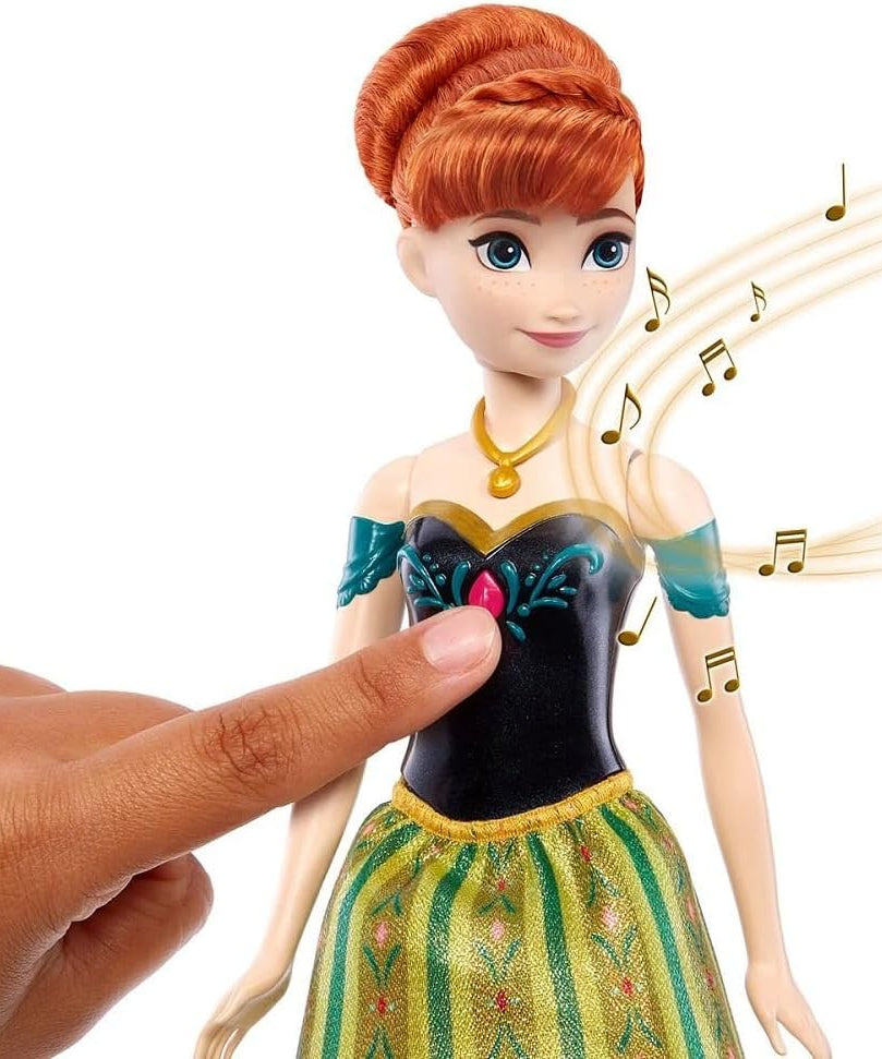 Mattel Disney Frozen Singing Anna Baby Disney Frozen Singing Anna in 4 Languages Sing 'For the First Time in Forever' in the film in 4 Languages Baby JDX53