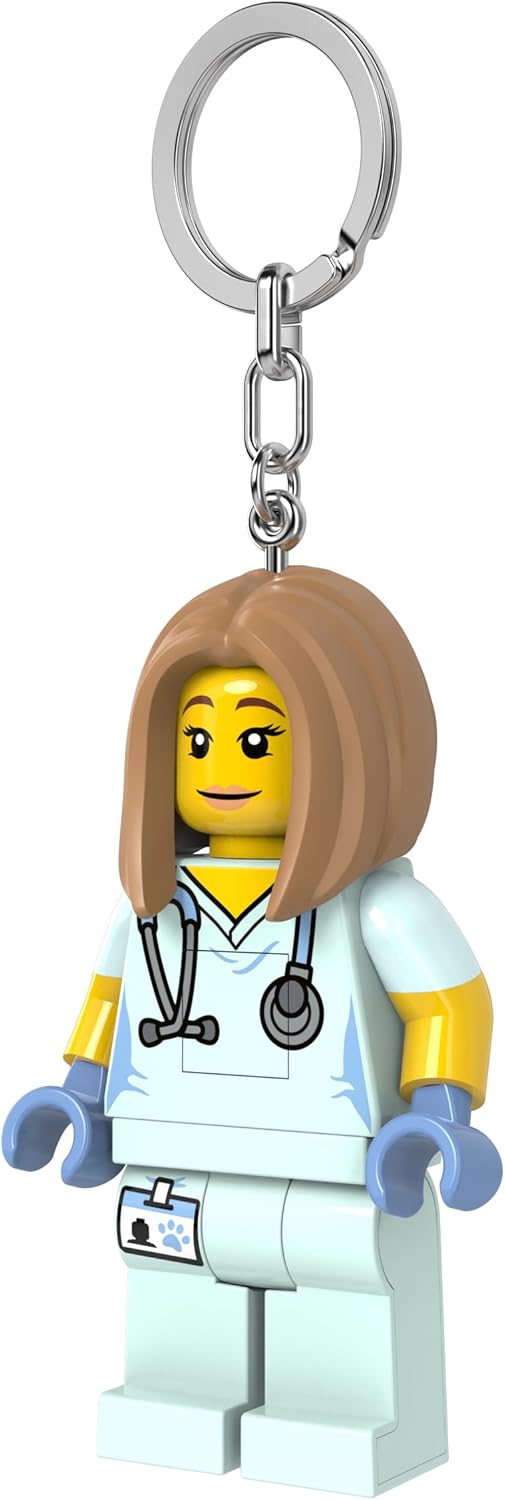 LEGO Iconic LED Flashlight Keychain for Iconic Fans - Novelty Toy for Kids - 76mm Figure - 2 CR2025 Batteries Included