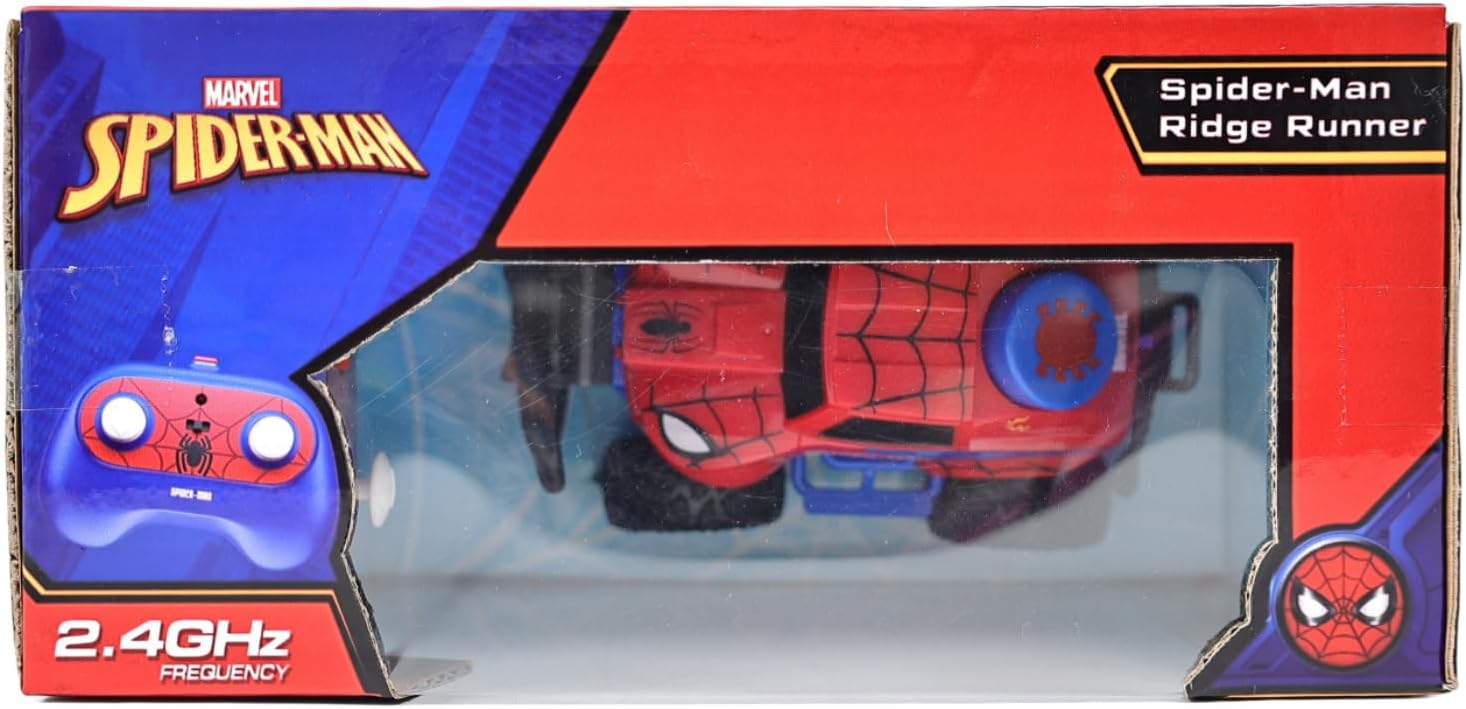 Marvel Spider-Man Ridge Runner R/C Remote Control Car, 2.4 GHz Full Function Toy for Ages 3+