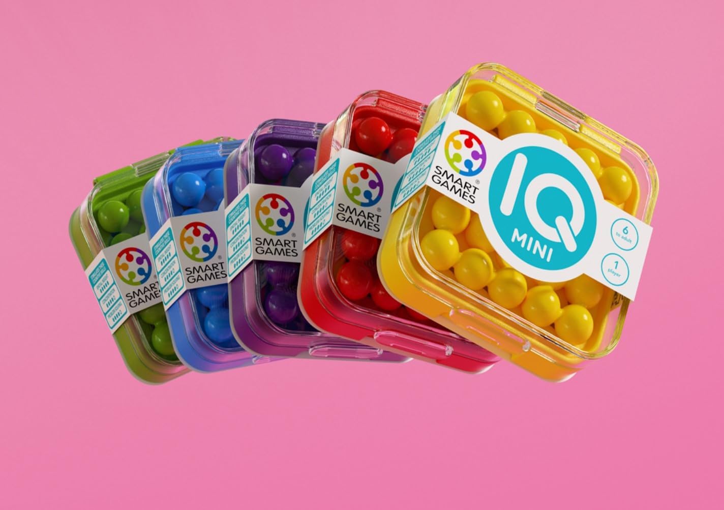 SmartGames IQ Mini Handheld Educational Puzzle Game Create Your Own Levels Brain Teaser for Kids Ages 6 and Up Travel-Friendly Matching Game