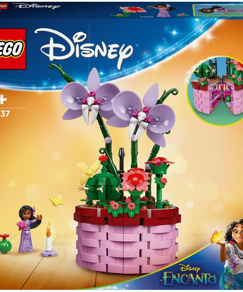 LEGO | Disney Encanto Isabela’s Flowerpot, Buildable Orchid Flower Toy for 9 Plus Year Old Kids, Girls & Boys, with Film Character Minidoll Figure, and Cactus, Fun Birthday Gift 43237