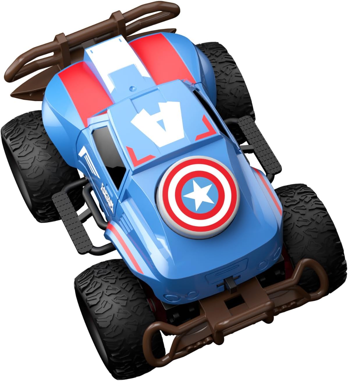 Marvel Captain America Ridge Runner Remote Control Car, Official 2.4 GHz Full Function R/C Vehicle, Rugged Indoor & Outdoor Toy for Kids Ages 3+