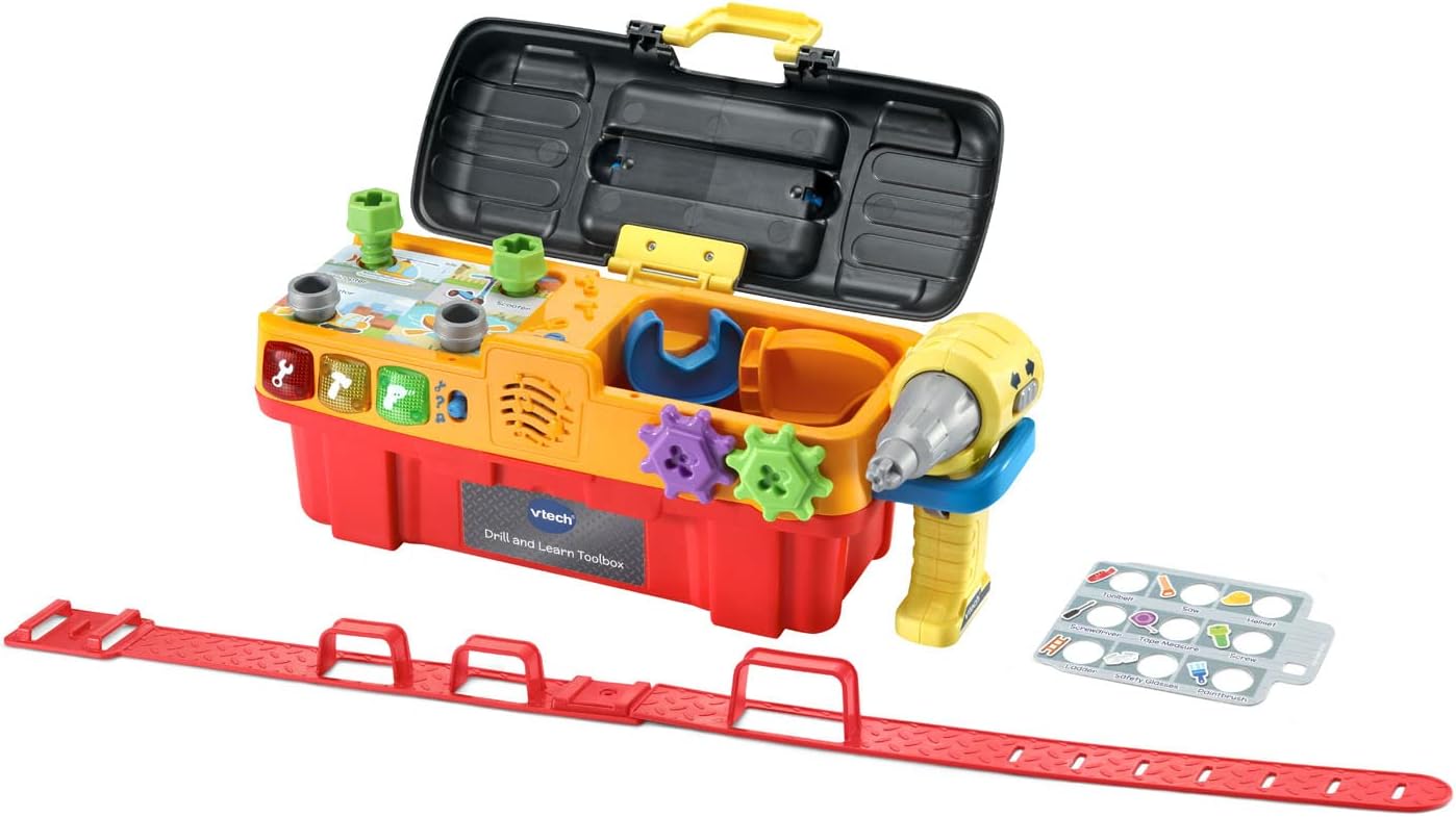VTech Drill and Learn Toolbox Pro Interactive Learning Tool Set for Toddlers Multicolour 2+