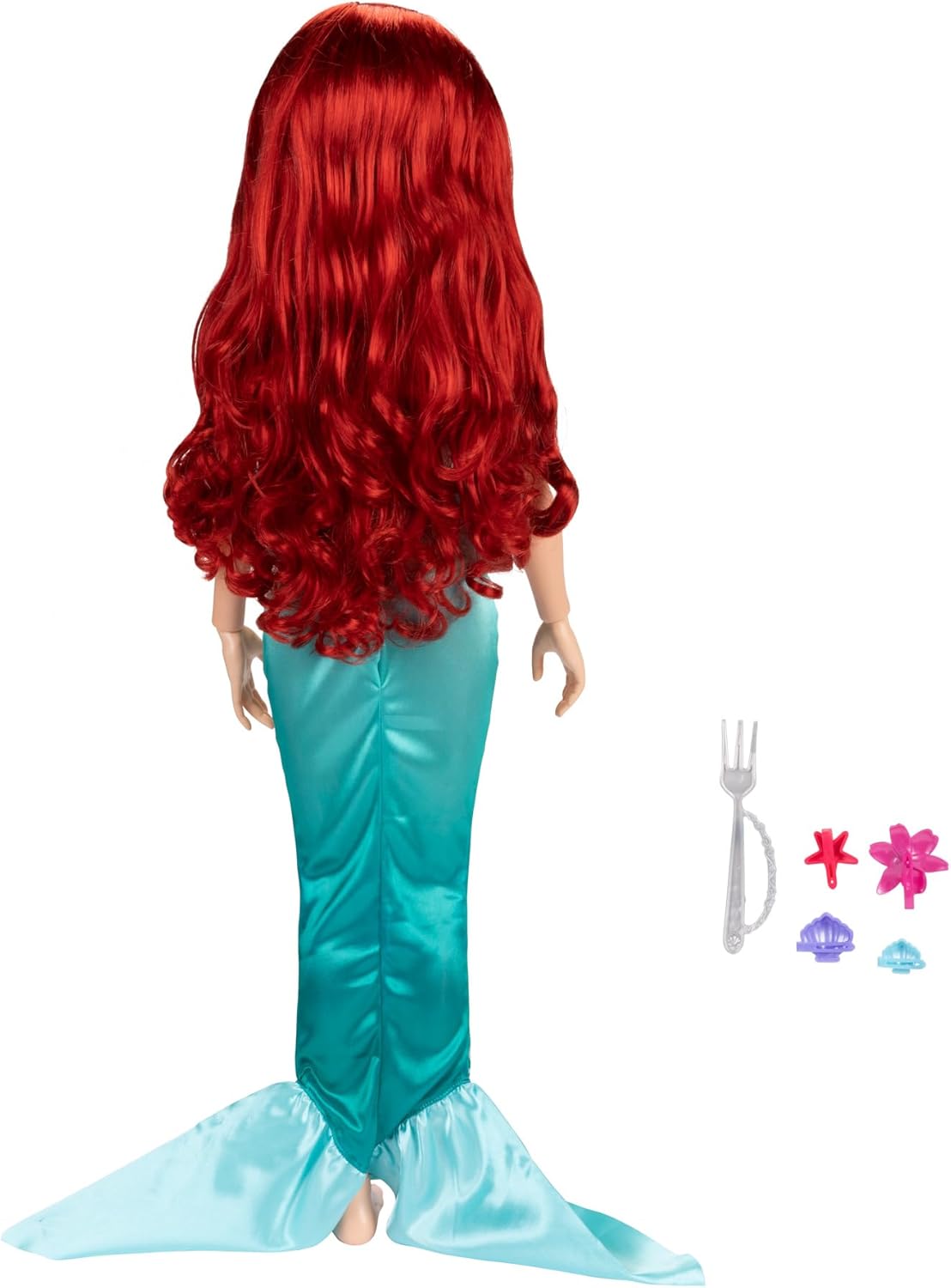 Disney Princess Playdate Ariel Doll 32 Inch, Large Ariel Doll with Accessories, The Little Mermaid Big Size Princess Figure, Poseable Doll for Imaginative Role Play, Kids Toys 3 Years+