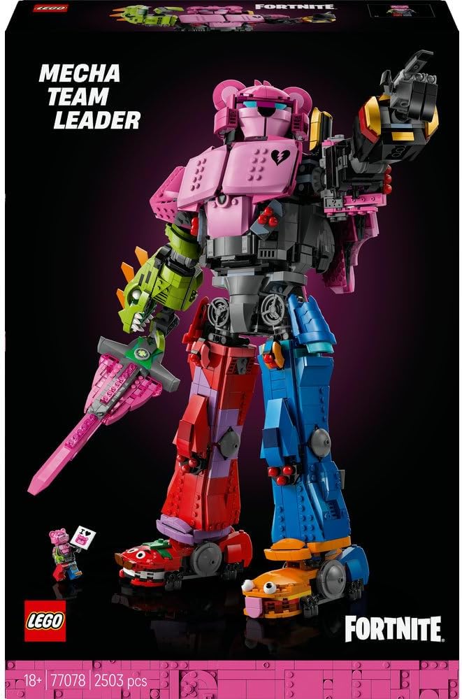 LEGO Fortnite Mecha Team Leader Figure - Display Model Kit incl. a Sword & a Minifigure - Collectible Gift for Adult Video Gaming Fans - 77078
