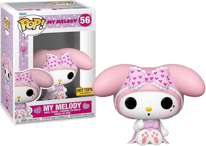 Funko Pop Sanrio: My Melody Sleepover Exc, Collectible Action Vinyl Figure 65036, Multi Color, FU65036