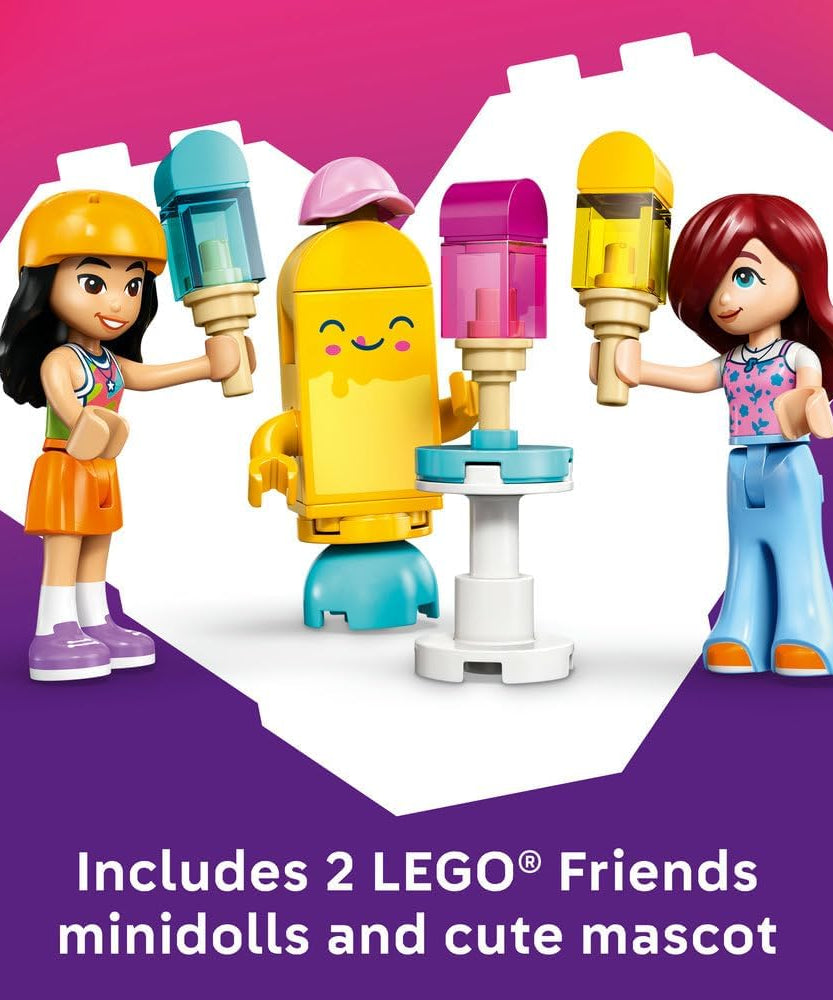 LEGO Friends Ice Cream & Balloon Stand - Toy Shop w/a Bike, 2 Mini Dolls, Play Food Accessories & Ice Pop Mascot - Birthday Gift for 6+ Year Old Girls - 42692
