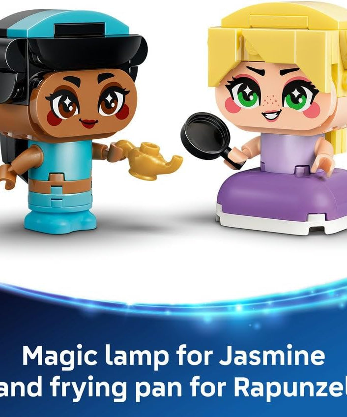 LEGO|Disney Princess Mini Jasmine & Rapunzel Figures - Collectible Toy w/ 2 Mini Dolls & Accessories incl. a Magic Lamp - Small Gift for 5+ Year Old Girls & Fans - 43303