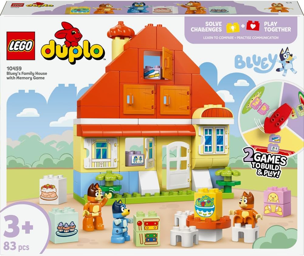 LEGO DUPLO Bluey: Bluey's Family House with Memory Game 10459