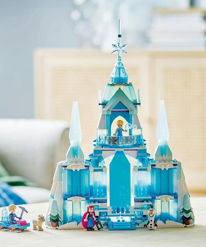 LEGO Disney Princess Frozen Elsa’s Ice Palace Building Toy Set 43244, Castle Playset with Elsa, Anna, Kristoff and Olaf Minidoll Figures, Creative Construction Gift for Kids, Girls and Boys Aged 6 Years+
