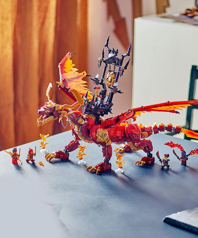 LEGO NINJAGO Source Dragon of Motion Figure Set, Ninja Adventure Toys for Boys & Girls, with 6 Minifigures Incl. Characters Kai & Arin, Dragons Rising Birthday Gift for kids & Teens aged 12 Plus 71822