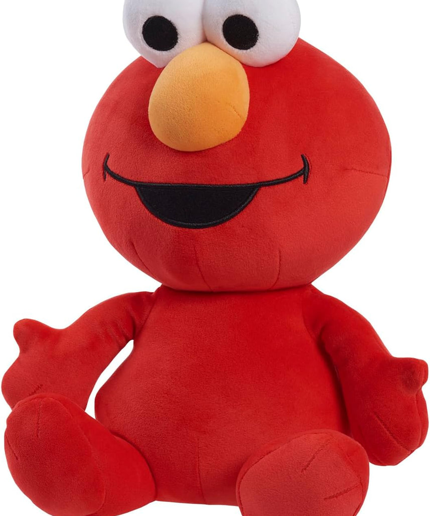 Just Play Sesame Street Elmo 35 cm Weighted Cuddly Toy for Soothing Red Soft Plush Toy Kids Toy from 18 Months