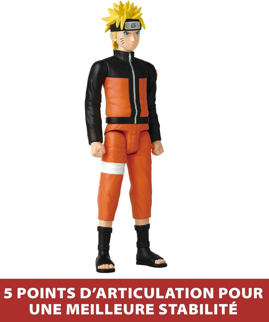 Bandai - Anime Heroes - Naruto Shippuden - Manga Figure Anime Heroes Mega 30 cm - Naruto Uzumaki - Official Naruto Licence - Large Articulated Naruto Figure - Toy for Children from 4 Years - 38151
