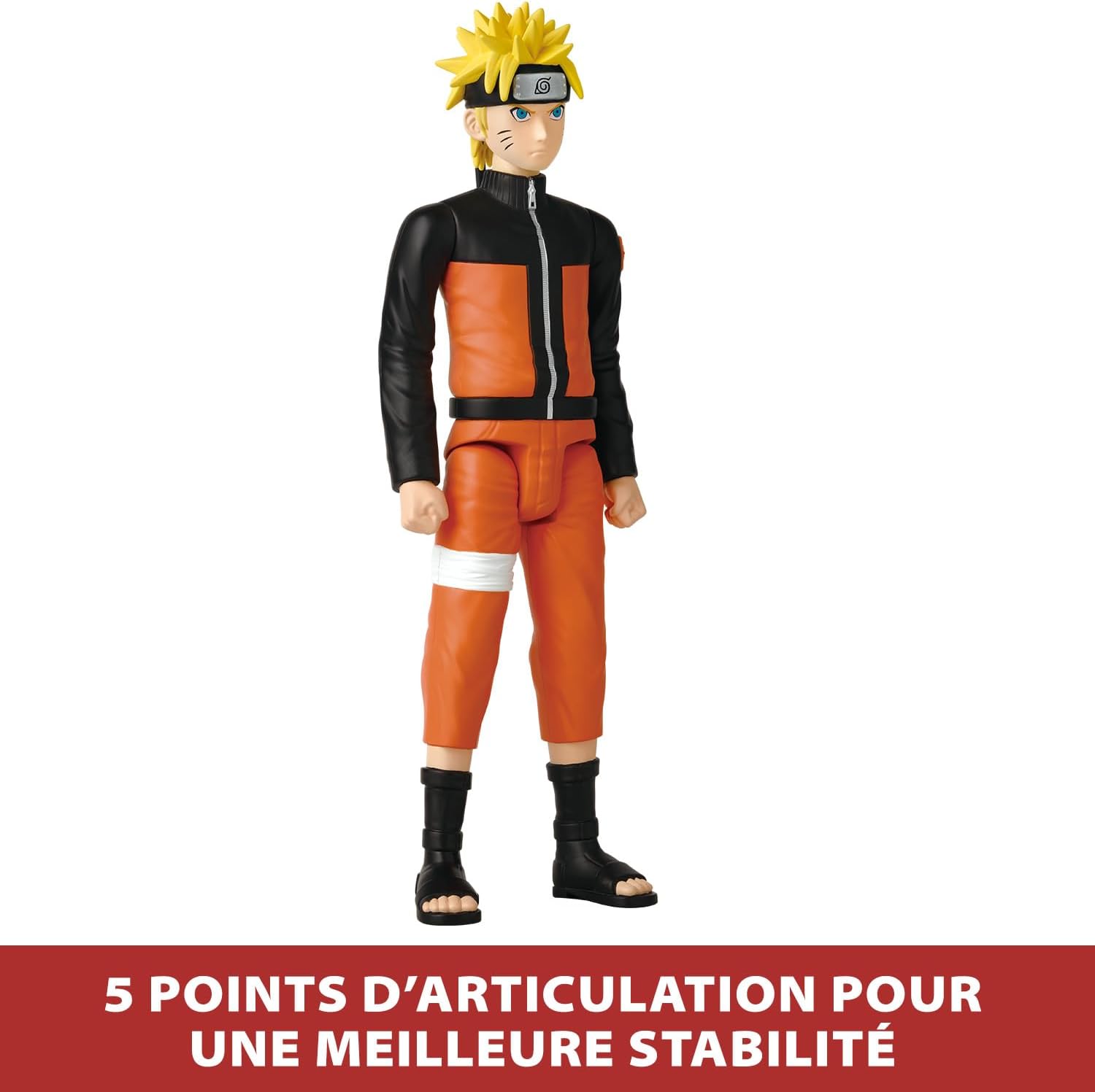 Bandai - Anime Heroes - Naruto Shippuden - Manga Figure Anime Heroes Mega 30 cm - Naruto Uzumaki - Official Naruto Licence - Large Articulated Naruto Figure - Toy for Children from 4 Years - 38151