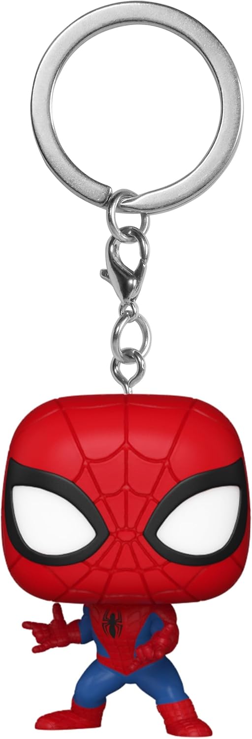 Funko Pop Pocket Keychain Spider-Man Marvel Comics Mini Vinyl Figure Collectible Keyring Backpack Decor Gift Idea Ages 3+