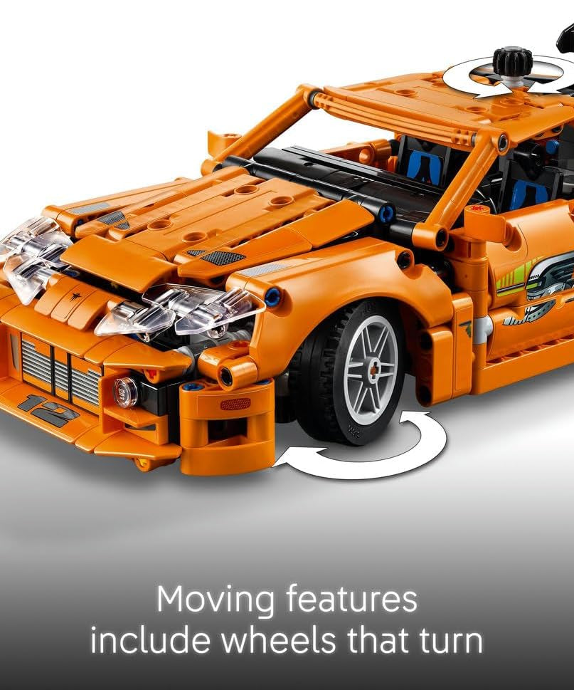 LEGO Technic Fast and Furious Toyota Supra MK4 Toy Car - 6 Cylinder Engine & Opening Doors - Model Kits for 9+ Years Old Boys & Girls or Adult Motorsport Fans - Ramadan Gift Idea - 42204