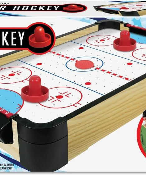 Ambassador 16 Inch Tabletop Air Hockey Game for Kids 3+ Years, Portable Mini Air Hockey Table, 2 Player Arcade Style Game