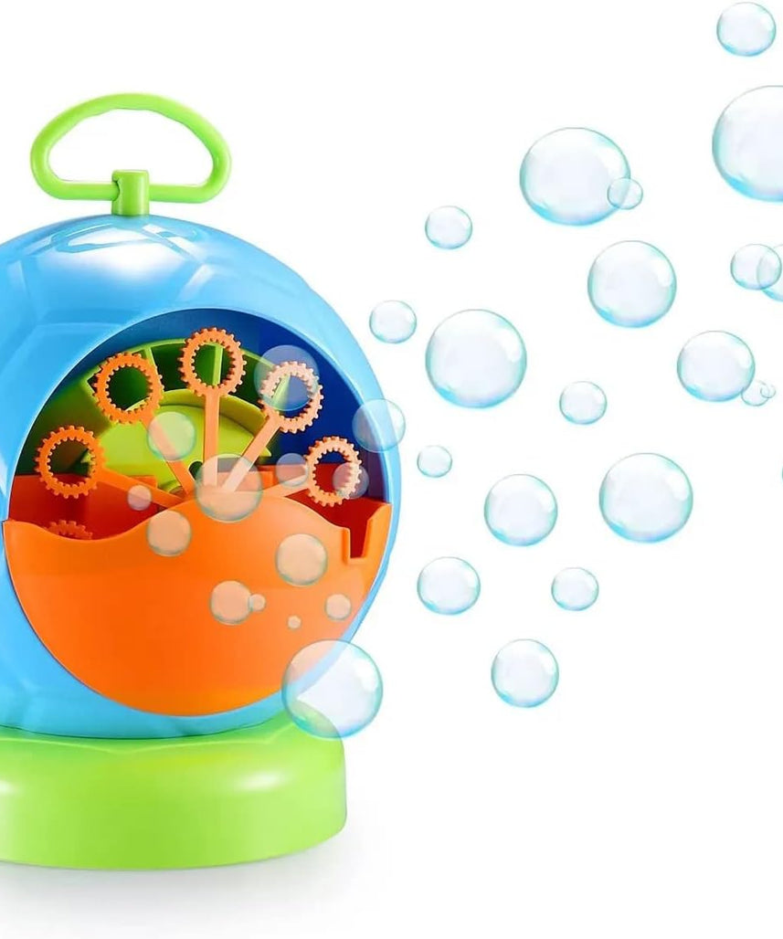Fubbles Football Bubble Machine, Foam PVC Soccer Ball Design, Automatic Bubble Maker, Includes Bubble Solution, Outdoor Play Toy, Size 5, Ages 3+