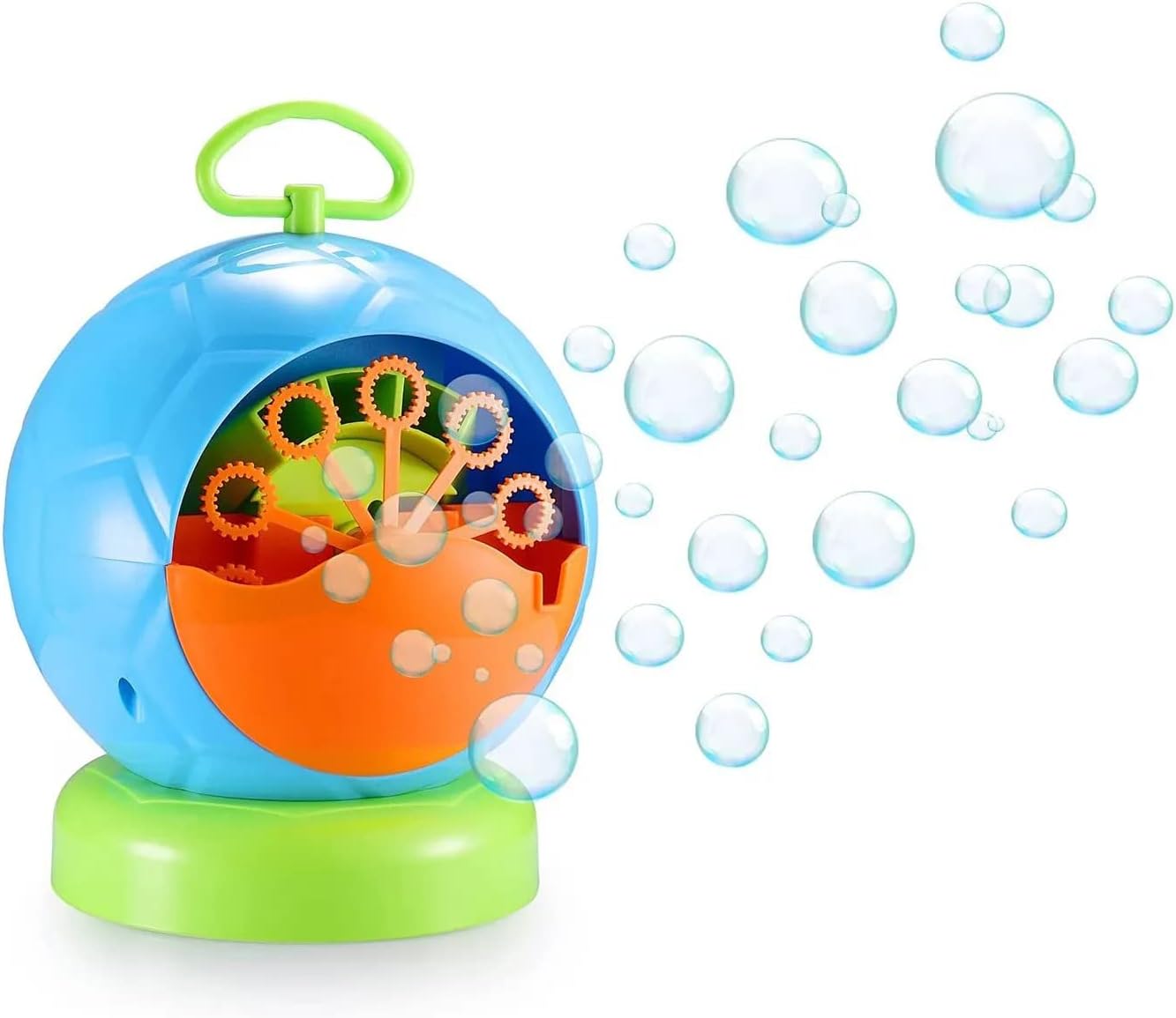 Fubbles Football Bubble Machine, Foam PVC Soccer Ball Design, Automatic Bubble Maker, Includes Bubble Solution, Outdoor Play Toy, Size 5, Ages 3+