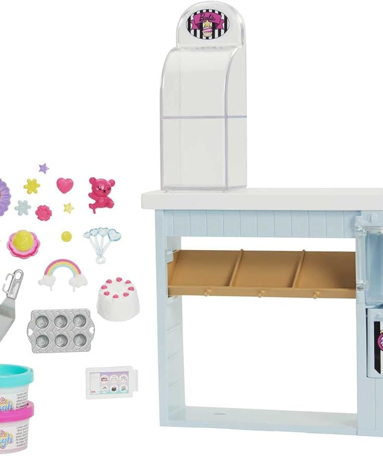 Barbie Bakery Playset With 12 In Petite Doll, Pink Hair, Bakery Station, Cake Making Feature & 20+ Realistic Play Pieces, 3 & Up