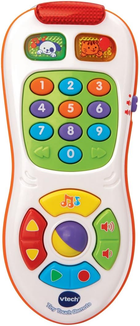 VTech Tiny Touch Remote Learning Toy with Lights Songs Sounds and Activity Buttons Multicolour 6m+