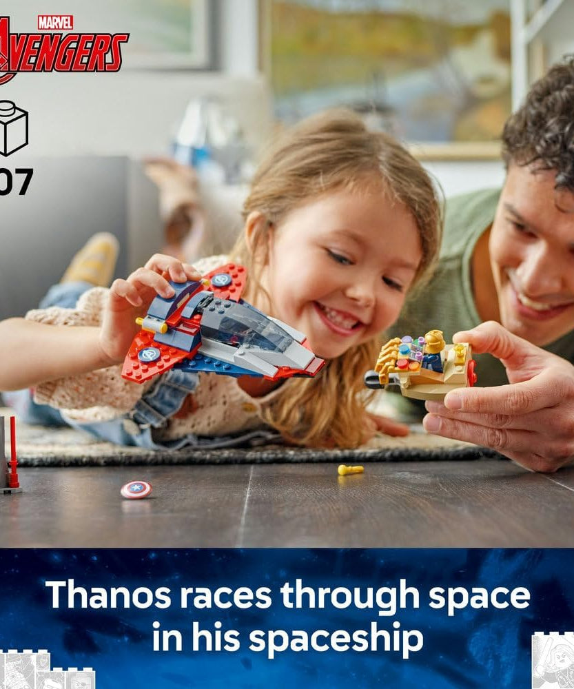 LEGO Super Heroes 76319 Captain America vs Thanos Battle Set for Kids 4+