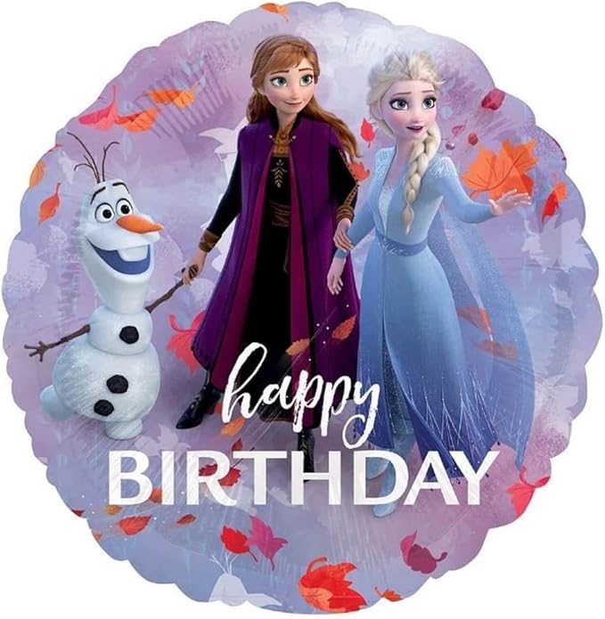 Anagram 18" Frozen 2 Happy Birthday Party Decoration Supply Mylar Foil Helium Balloon - Pack of 1