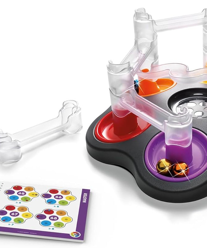 SmartGames DropZone, 3D Marble Run Brain Teaser Puzzle with 80+ Challenges, STEM Educational Toy for Kids 8+