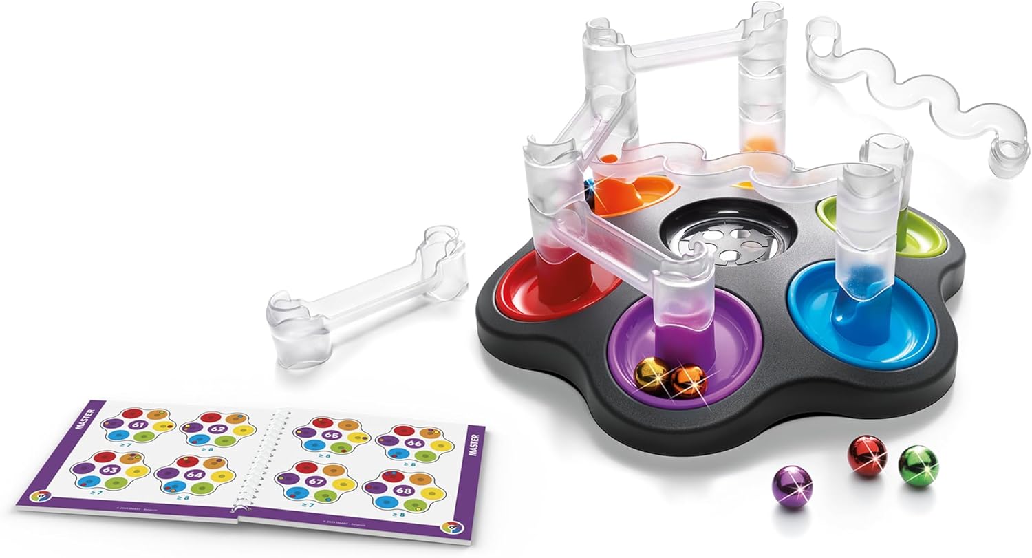 SmartGames DropZone, 3D Marble Run Brain Teaser Puzzle with 80+ Challenges, STEM Educational Toy for Kids 8+