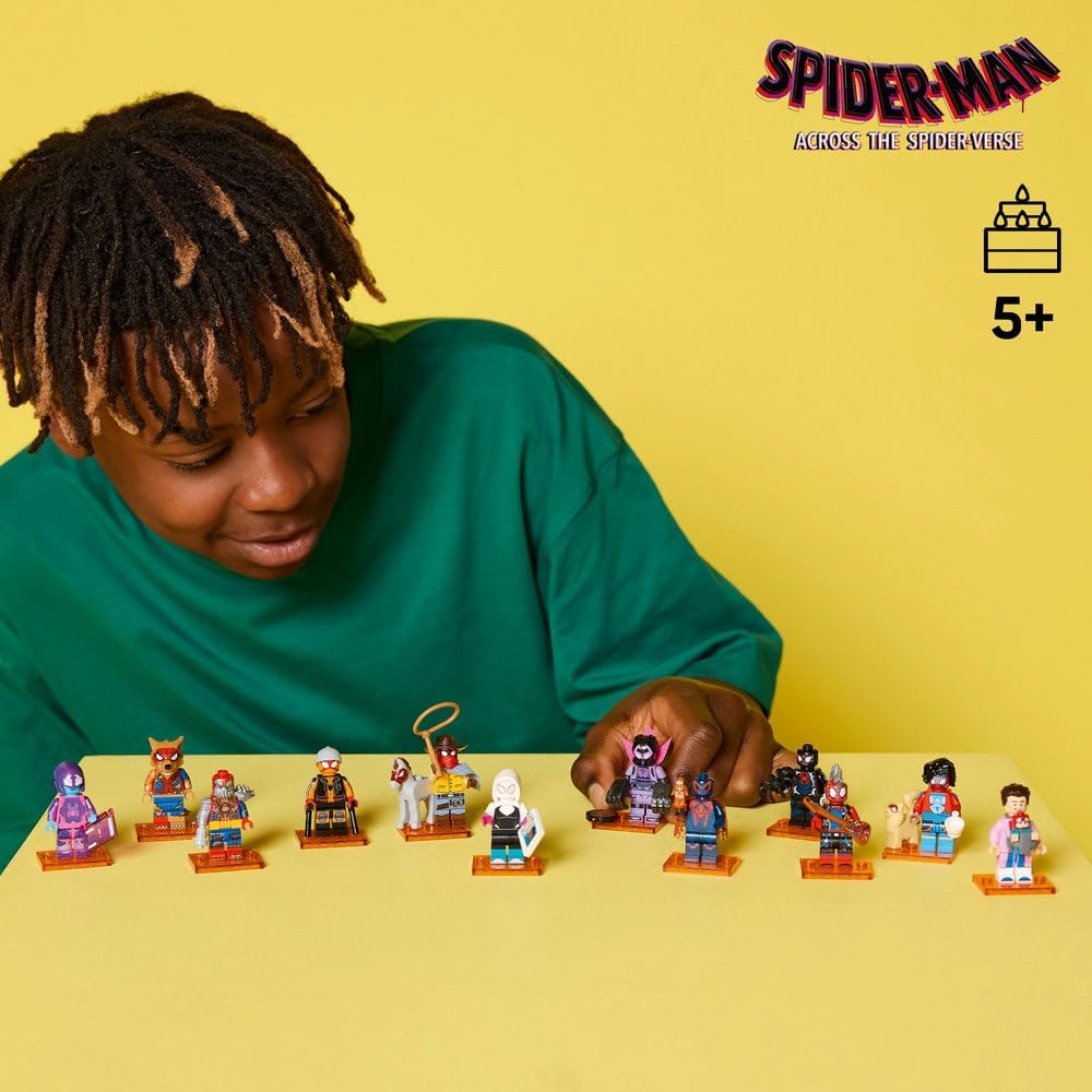 LEGO Minifigures Spider Man Across The Spider Verse Mystery Box 1 Random Figure Collectible Toy For Kids 5+