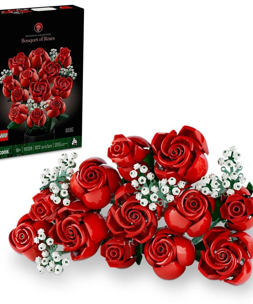 LEGO Icons Bouquet of Roses 10328 Building Blocks Toy Set Flowers Botanical Collection (822 Pieces)