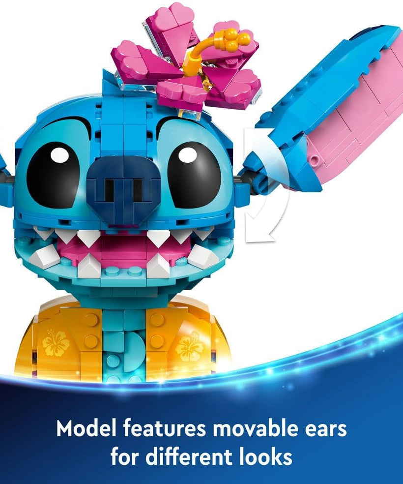 LEGO | Disney Stitch Toy - Play & Display Figure with an Ice-Cream Cone & Decorative Flower - Ramadan Gift for 9+ Year Old Girls, Boys & Lilo & Stitch Movie fans - 43249