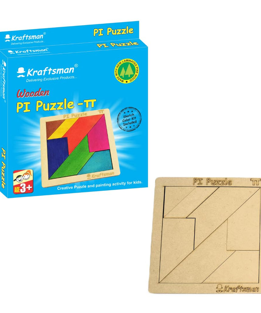 Color Your Own PI Puzzle with Sketch and Color Kit Portable Brain Teaser for Kids Ages 4+