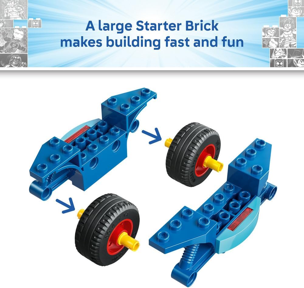 LEGO ǀ Marvel Spidey on his Motorcycle vs. Rhino - SuperHero Toy w/a Motorbike & 2 Minifigures - Gift for 4+ Year Old Boys and Fans of the Spidey and his Amazing Friends Show - 11206