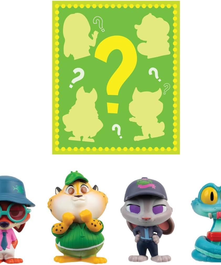 Disney Zootropolis 2 Figure 5-Pack with Mystery Figure, Zootopia 2 Movie, Collectibles, Mystery Tails Figurines, Gift, Kids Toys, 4 Years+
