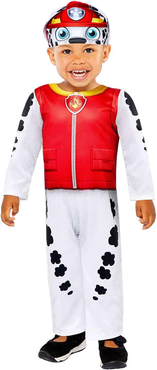 amscan 9909108 Toddlers Official Nickelodeon Paw Patrol "Marshall" Fancy Dress Costume 2-3 Years Childs Kids Cartoon Dog Outfit