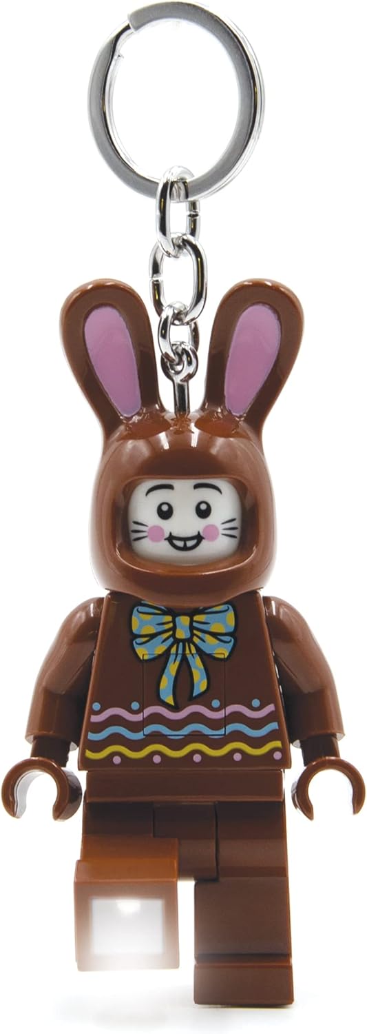 Lego IQ Minifigures Light Easter Chocolate Bunny Keychain, 7.6 cm Tall