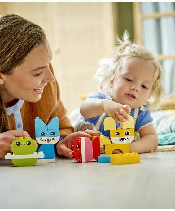 LEGO DUPLO 3 in 1 Creative Cute Pets - Educational Fine Motor Skills Toy for Toddlers - Animal Figures incl. Dog, Cat, Bird & Fish - Birthday Gift for 1+ Year Old Babies, Girls & Boys - 10477