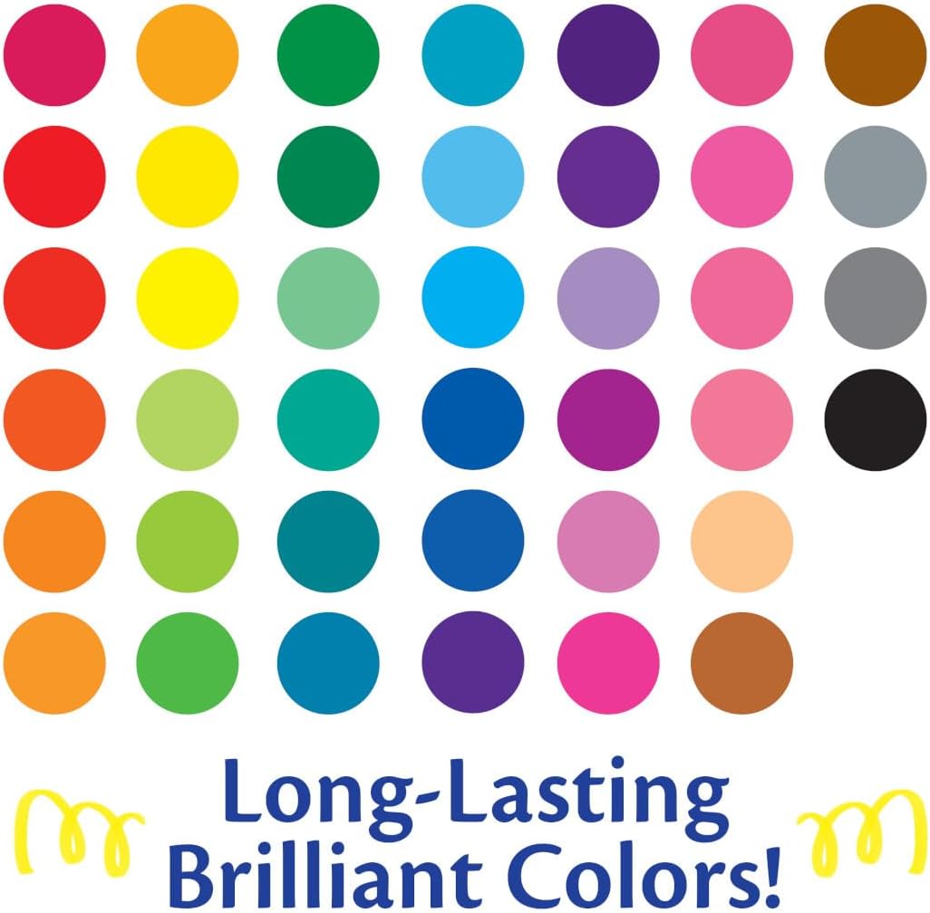 Crayola Ultra Clean Washable Markers, Fine Line Marker Set, Gift For Kids, 40 Count